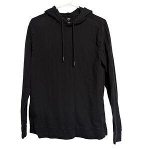 Dip Mens Long Sleeve Cotton Hooded T-Shirt Black Small Drawstring Hoodie